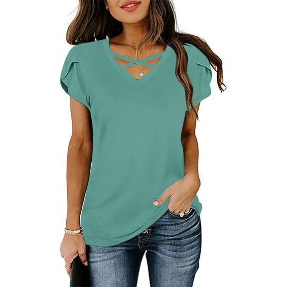 LiMoi Plus Size Blouses for Women Casual Summer Short Sleeves Tops for Women T Shirts for Women Plain Shirts for Women Fitted Tshirts Shirts for Women