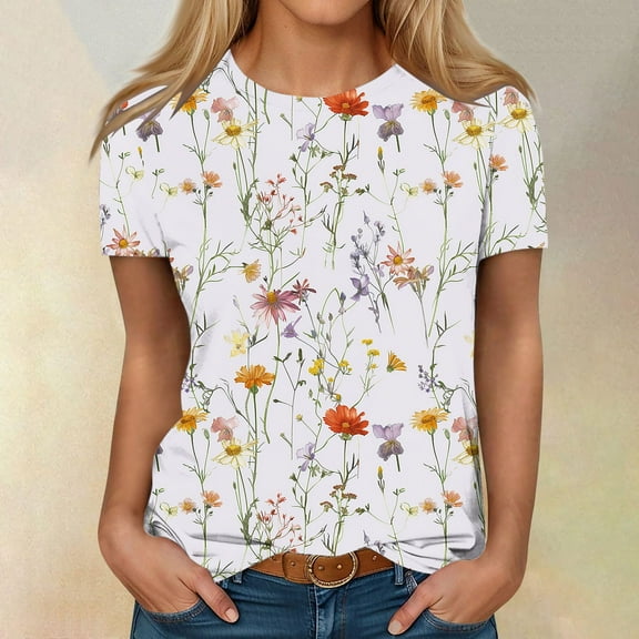 LiMoi Shirts for Women Short Sleeve Tight White Tshirts Shirts Cute T Shirts for Women Trendy Graphic Plus Size Tee Shirts Items Ordered by Me