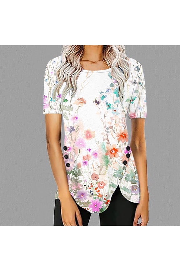 Short Sleeve Shirt Women Trendy Womens T Shirts Tshirts Shirts for Women Graphic T-Shirts order Oversized Tops for Women Cotton New & Trending