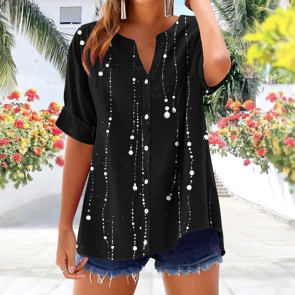 LiMoi Short Sleeve Shirt for Women Womens T Shirts Floral Shirts for Women Y2k Plus Size T Shirts Items Ordered by Me