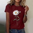 thumbnail image 1 of LiMoi Short Sleeve Shirts for Women Trendy Womens T Shirts Casual Cotton Womens T Shirts Casual Graphic Dressy Oversized Tshirts Workout New Arrivals, 1 of 5