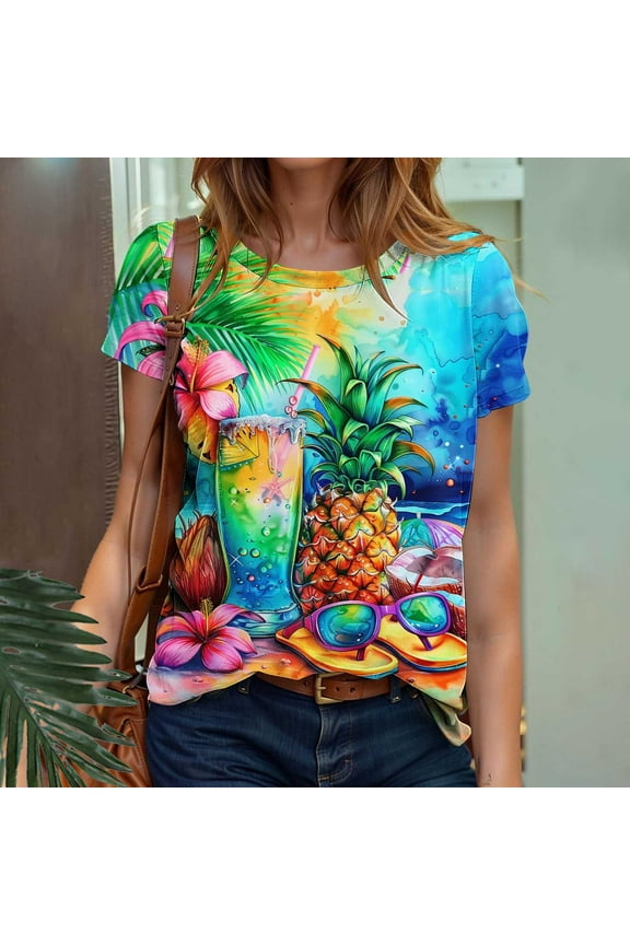 Short Sleeve T Shirts for Women Plus Size Tshirts Shirts Long Print T Shirts for Women V Neck Plus Size Shirts reorder items