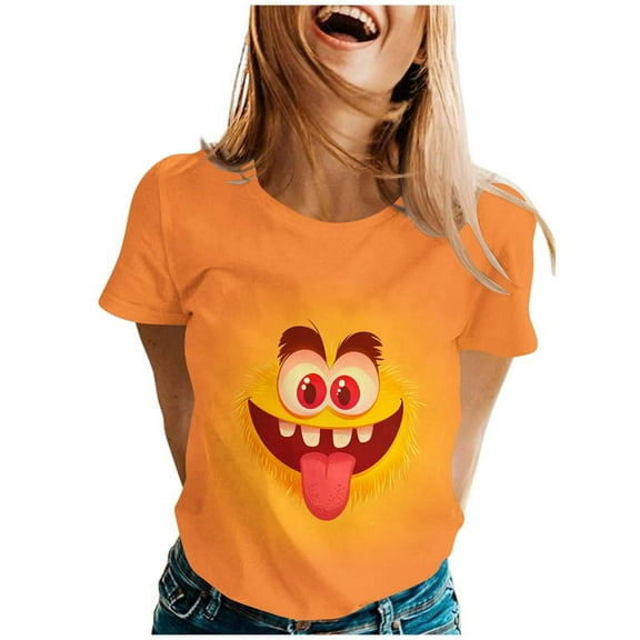 LiMoi Short Sleeve Tee Shirts Womens Tops Trendy Casual Womens T Shirts Casual Graphic Summer Tshirts Shirts for Women Oversized New & Trending