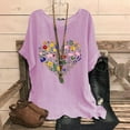 thumbnail image 1 of LiMoi Short Sleeve Tops for Women Work Womens Tops Cute Summer Oversized Graphic Tshirts for Women Oversized Tshirts My Order, 1 of 4