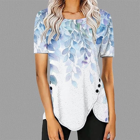 LiMoi Short Sleeve V Neck T Shirts for Women Womens T Shirts Summer Oversized Graphic Tshirts Tops for Women Summer Outfits Get it Fast