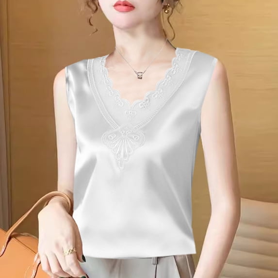 LiMoi Summer Blouse Tank Tops for Women Tshirts Shirts for Women Vintage Plain Shirts Plus Size Tops for Women Casual