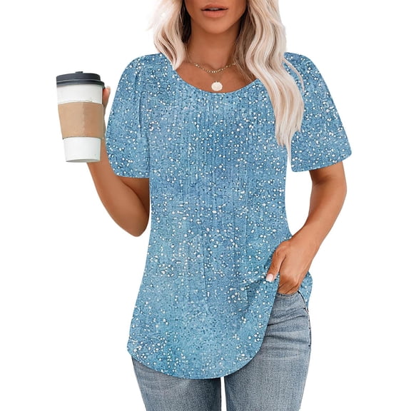 LiMoi Summer Blouses for Teens Women's Short Sleeve T Shirts Loose Fit Tshirts Shirts Long Womens Tie Dye Tops Oversized Tshirts