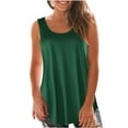 thumbnail image 1 of LiMoi Summer Blouses for Women 2025 Vacation Womens Sleeveless Tops for Work Womens Tops Trendy Summer Plain T Shirts for Women Plus Size Tops, 1 of 6
