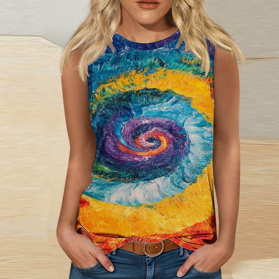 LiMoi Tank Top Womens Tops Casual Short Sleeve Womens Printed T Shirts Plus Tops
