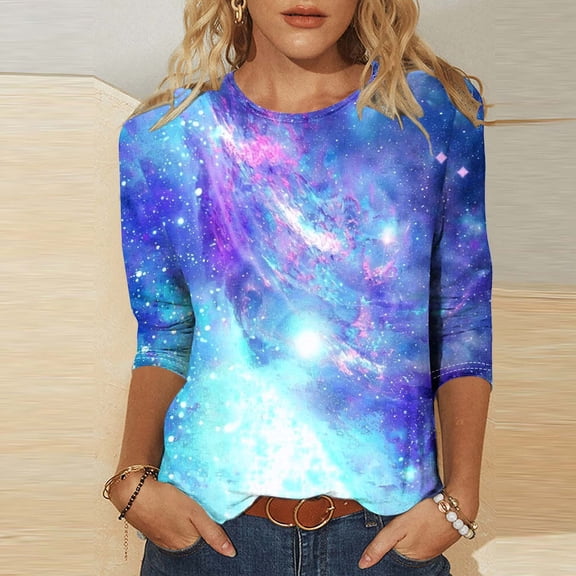 LiMoi Summer Tops 2025 Vacation Women 3/4 Sleeve Tops Summer Oversized Tops for Women Short Sleeve Women Graphic Cute T Shirts Funny Tees my order