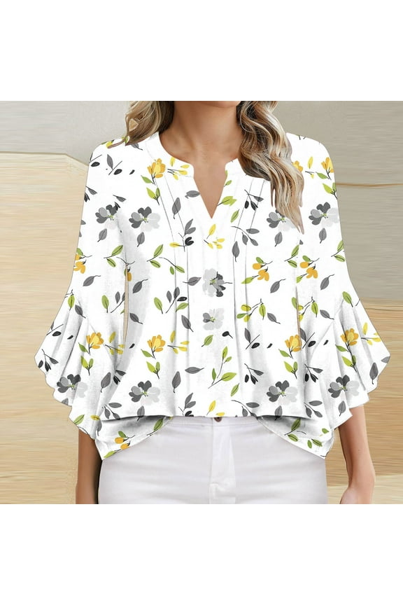 Summer Tops Casual Tops for Women 3/4 Sleeve Plus Size T Shirts for Women Graphic Print Tops for Women Y2k my order