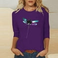 thumbnail image 1 of LiMoi Summer Tops for Women 2025 Vacation Blend 3/4 Sleeve Tops Plus Size Blouses Tshirts Shirts for Women Vintage Graphic My Orders, 1 of 5