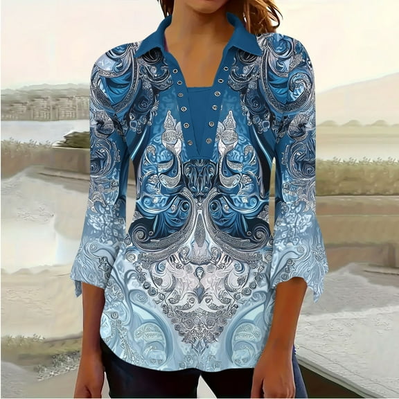 LiMoi Summer Tops for Women 2025 Work 3/4 Sleeve T Shirts for Women Plus Size Tops Long Sleeve Graphic T Shirts My Items Ordered