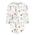 thumbnail image 1 of LiMoi T Shirts for Women Trendy Fitted Womens Summer Fashion 2025 3/4 Sleeve Tops Tshirts Shirts Long Printed Graphic Tees for Women my items ordered, 1 of 9