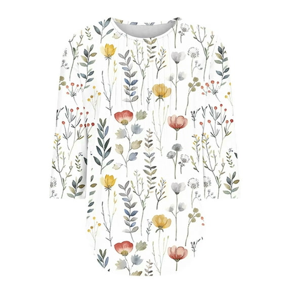 LiMoi T Shirts for Women Trendy Fitted Womens Summer Fashion 2025 3/4 Sleeve Tops Tshirts Shirts Long Printed Graphic Tees for Women my items ordered