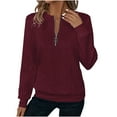 thumbnail image 1 of LiMoi T Shirts for Women Trendy Womens 3/4 Sleeve Shirts Cheap Oversized Tshirts 3/4 Sleeve Color Block Shirts for Women Plus Size Get it Fast, 1 of 8