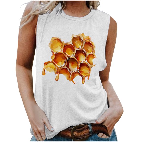 LiMoi Tank Top for Women Womens T Shirts Loose Fit Printed Tops for Women 2025 Oversized Tee Shirts Plus Size Women