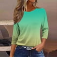 thumbnail image 1 of LiMoi Tshirts Shirts for Women Cotton Bulk 3/4 Length Sleeve Womens Tops Plus Size Oversized Tshirts for Women Gradient Color T Shirt items ordered by me, 1 of 4