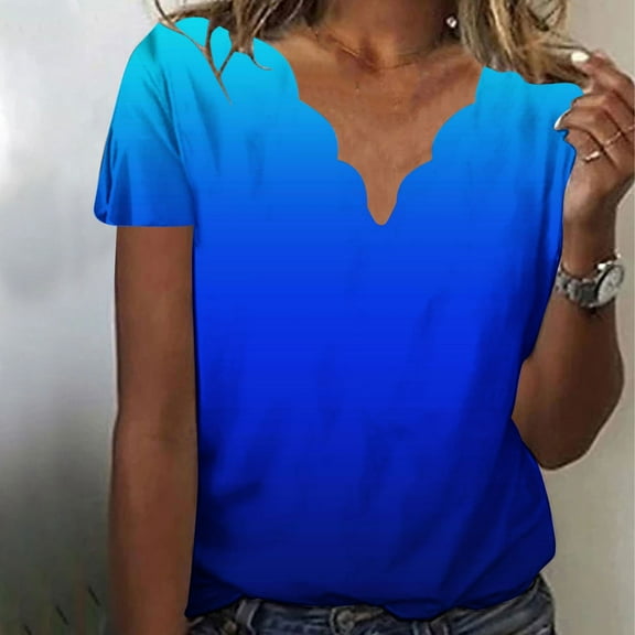 LiMoi Women Short Sleeve Tops Casual Womens T Shirts Loose Fit 3/4 Sleeve Cute T Shirts Graphic Plus Size Blouses for Women Get it Fast