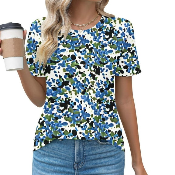 LiMoi Women Short Sleeve Tops T Shirts Print T Shirts Tshirts Shirts My Orders