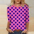 thumbnail image 1 of LiMoi Women Summer Blouses Boho Quarter Sleeve Tops for Women Plus Size Shirts for Women Dressy Oversized Tshirts for Women Graphic Western My Order, 1 of 6