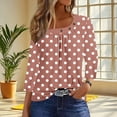 thumbnail image 1 of LiMoi Women Summer Blouses with Sleeves 3/4 Length Sleeve Womens Tops Plus Size Blouses for Women Tshirts Shirts for Women My Items, 1 of 7