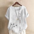 thumbnail image 1 of LiMoi Women's Short Sleeve Shirts V Neck Womens T Shirts Multi Womens Graphic T Shirts Oversized Tshirts for Women My Items, 1 of 4