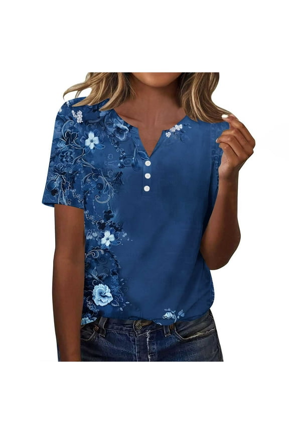 Women's Short Sleeve T Shirts for Tall Woman Womens Tops Casual V Neck Womens T Shirts Graphic Tees Plus Size Shirt New & Trending