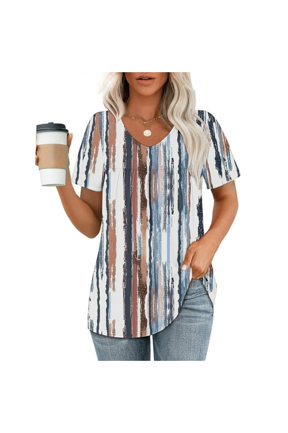 Women's Short Sleeve Tops Dressy Womens Tops Summer Dressy Oversized Tshirts for Women Graphic Tees T Shirts My Items Ordered