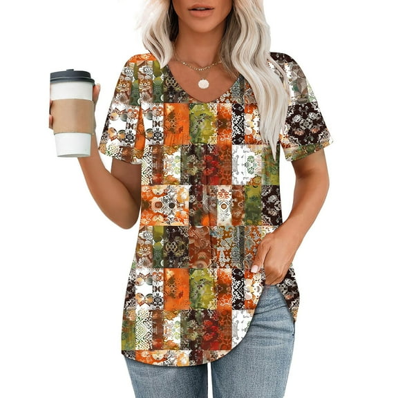 LiMoi Women's Tops Short Sleeve Cotton T Shirts Cotton Print Tops Tee Shirts for Women Graphic My Reorder List