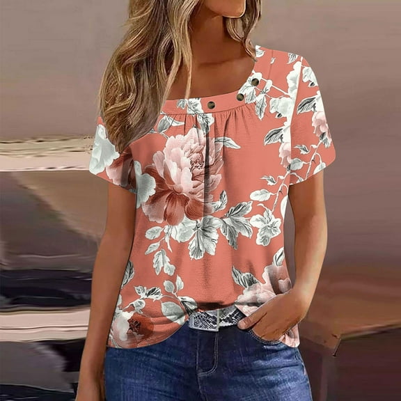 LiMoi Women's Tops Short Sleeve Cotton T Shirts for Women Graphic Vintage Rock Oversized Tshirts for Women Summer Get it Fast