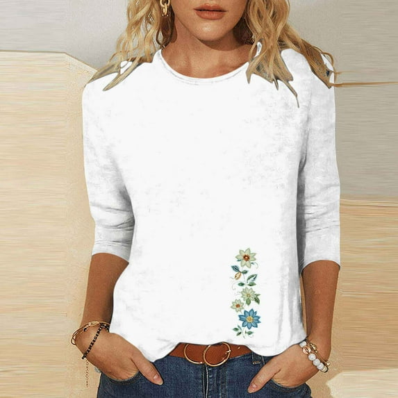 LiMoi Womens Plus Size T Shirts Cheap Casual Tops for Women 3/4 Sleeve Oversized Tshirts for Women Summer Oversized Tshirts My Reorder List