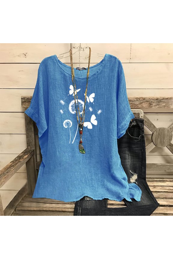 Womens Shirt Short Sleeve Button Womens Tops Trendy Plus Size Womens Cotton Print V Neck T Shirts Plus Size Tops My Items