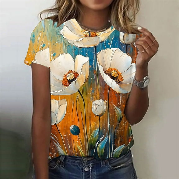LiMoi Womens Shirts Short Sleeve Cotton T Shirts Tshirts Shirts for Women Graphic Plus Size Oversized Tshirts My Orders