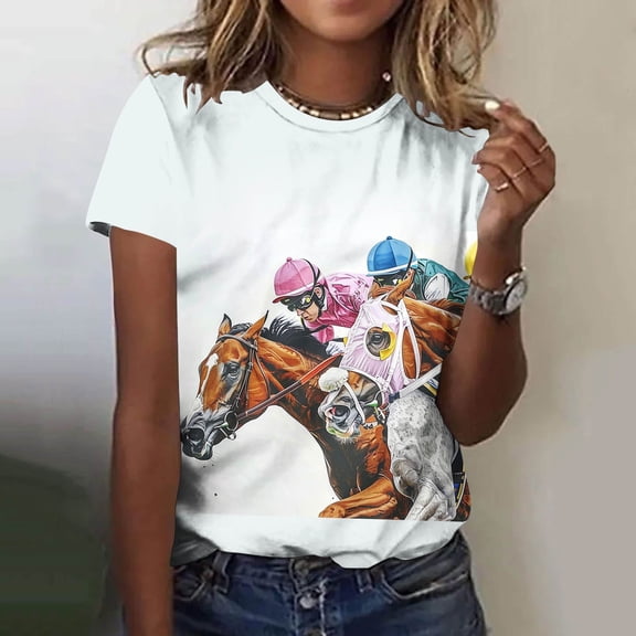 LiMoi Womens Short Sleeve Shirts Cotton Tshirts Shirts for Women Y2k T-Shirts Tees Funny Oversized Tops for Women Western My Items Ordered