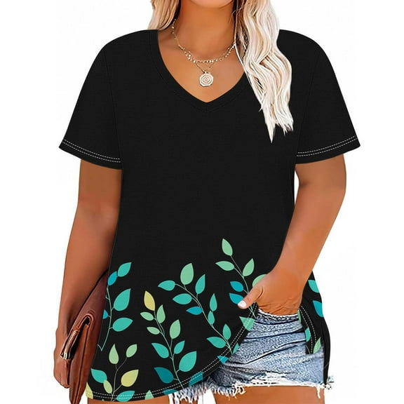 LiMoi Womens Short Sleeve T Shirts Cotton Tshirts Shirts Oversized Printed Tshirts for Women Womens Tops Plus Size T Shirts Reorders