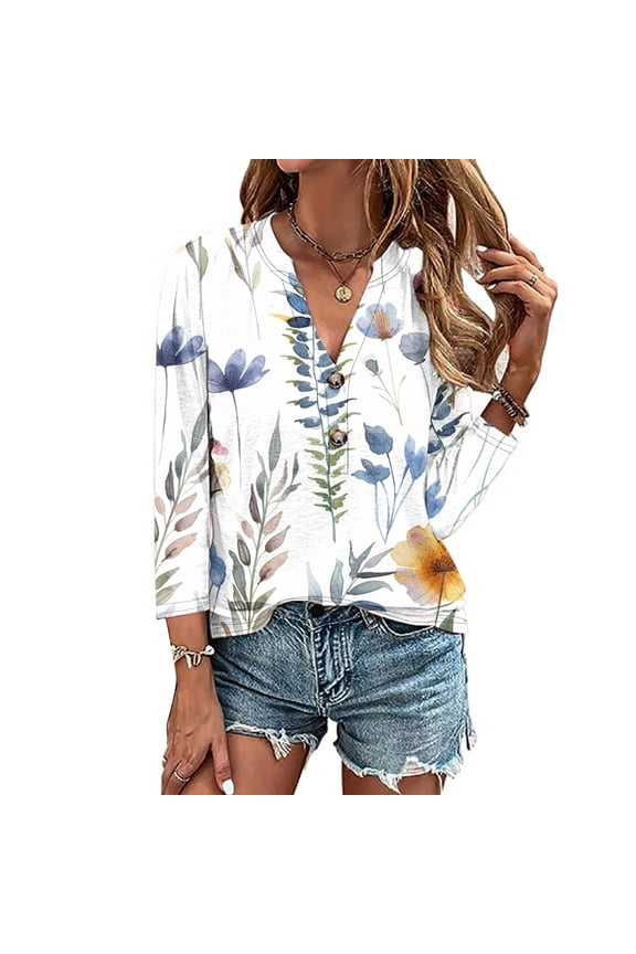 Womens Summer Shirts and Tops Womens Tops 3/4 Sleeve Plus Size Tops for Women Summer Loose Fit Womens T Shirts Graphic Plus Size New Arrivals