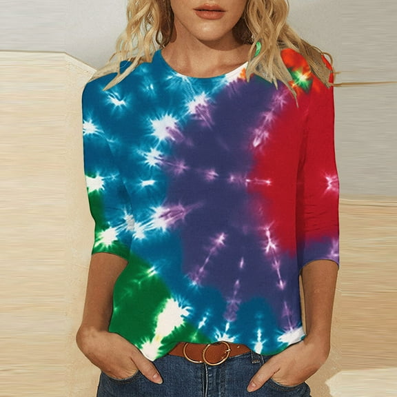 LiMoi Womens Summer Shirts V Neck Womens Tops 3/4 Sleeve Plus Size Oversized Tshirts for Women Gym V Neck Graphic T Shirts My Order