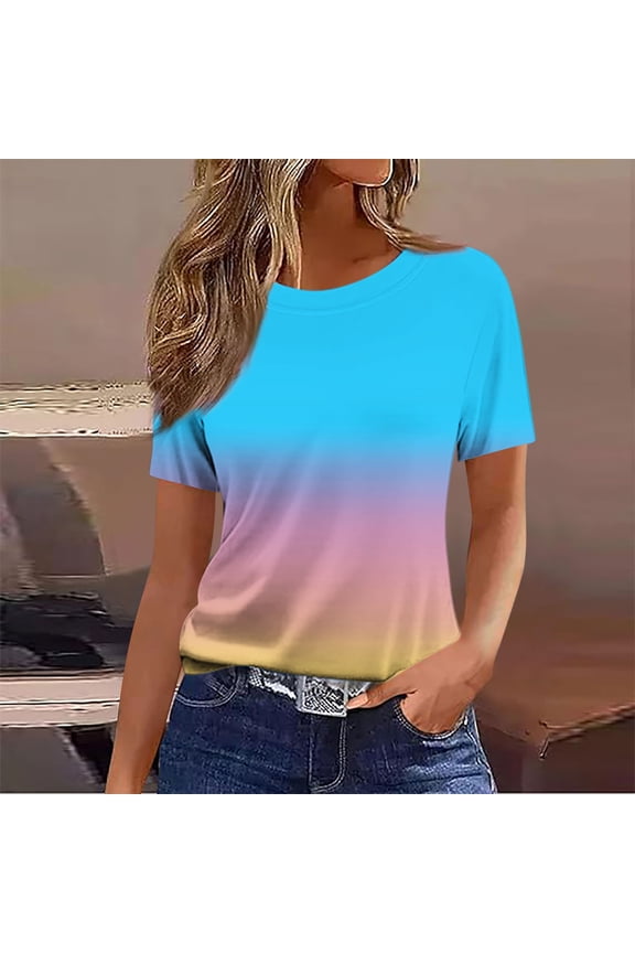 Womens Summer T Shirts Graphic Womens Summer Tops with Short Sleeves Workout Crop T Shirts Plain Tee Plus Size T Shirts Graphic