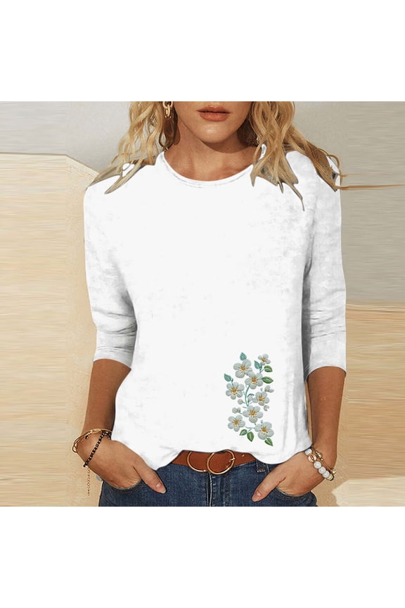 Womens Summer T Shirts Short Sleeve Womens Summer 3/4 Sleeve Tops 2026 Oversized Tee Shirts Plus Size T Shirts Oversized My Reorder List