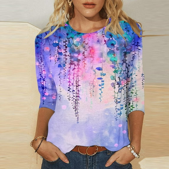 LiMoi Womens Summer Tops Quarter Length Sleeve Tops for Women Tunic T Shirts orders T Shirts for Women Graphic Vintage my orders
