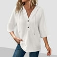 thumbnail image 1 of LiMoi Womens Summer Work Tops Trendy 3/4 Sleeve Tops for Women Plus Size Shirts Plain Tees New & Trending, 1 of 9