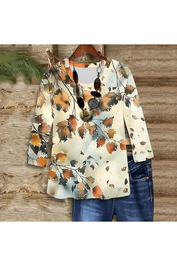 Womens T Shirts Womens T Shirts 3/4 Sleeve Loose Fit Tshirts Shirts Cheap Womens T Shirts Loose Fit Graphic Funny My Items Ordered