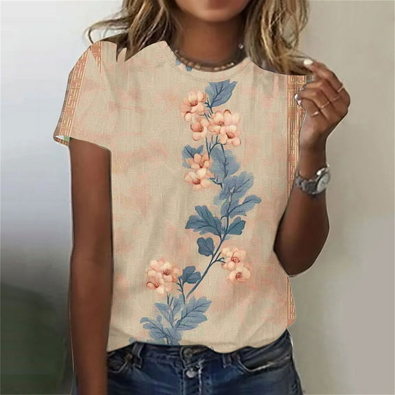 LiMoi Womens Tops Short Sleeve V Neck T Shirts for Women Trendy Loose Fit T Shirts Graphic Plus Size Blouses for Women Summer My Items Ordered