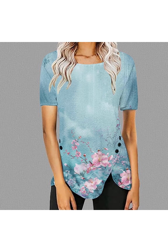 Womens Tops Short Sleeve V Neck Womens Tops Short Sleeve Tshirts Shirts for Women Graphic T-Shirts Funny Plus Size T Shirts Get it Fast