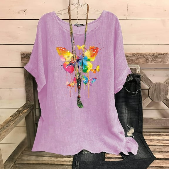 LiMoi Womens Tops Short Sleeve V Neck Womens Tops Trendy Spring T Shirts Graphic Cotton Plus Size Tops for Women Reorders