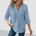 thumbnail image 1 of LiMoi Womens Tops Summer 2025 Quarter Sleeve Tops Woman Womens Tops Plus Size T Shirts Plain Shirts New & Trending, 1 of 9