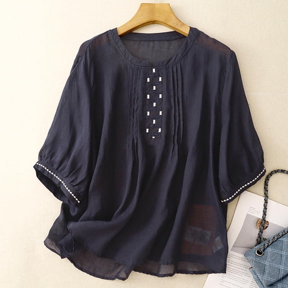 LiMoi Workout Crop T Shirts Women's T-Shirts 3/4 Sleeve Tshirts Shirts for Women Plus Size Long Solid Color Tops for Women V Neck Reorders