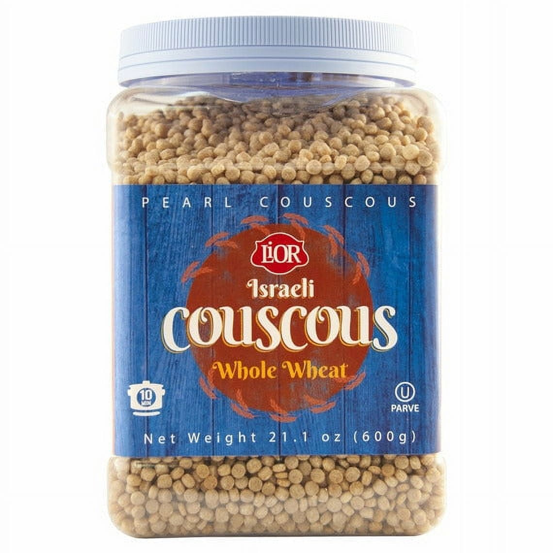 LiOR Israeli Couscous Whole Wheat Jar 21.1 oz