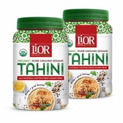 LiOR Organic Tahini Paste, Pure Stone Ground Ethiopian Sesame Seed Butter, Creamy Hummus Paste, 16 oz, 2 Pack
